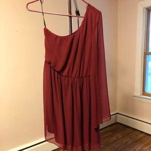 One shoulder semi formal dress